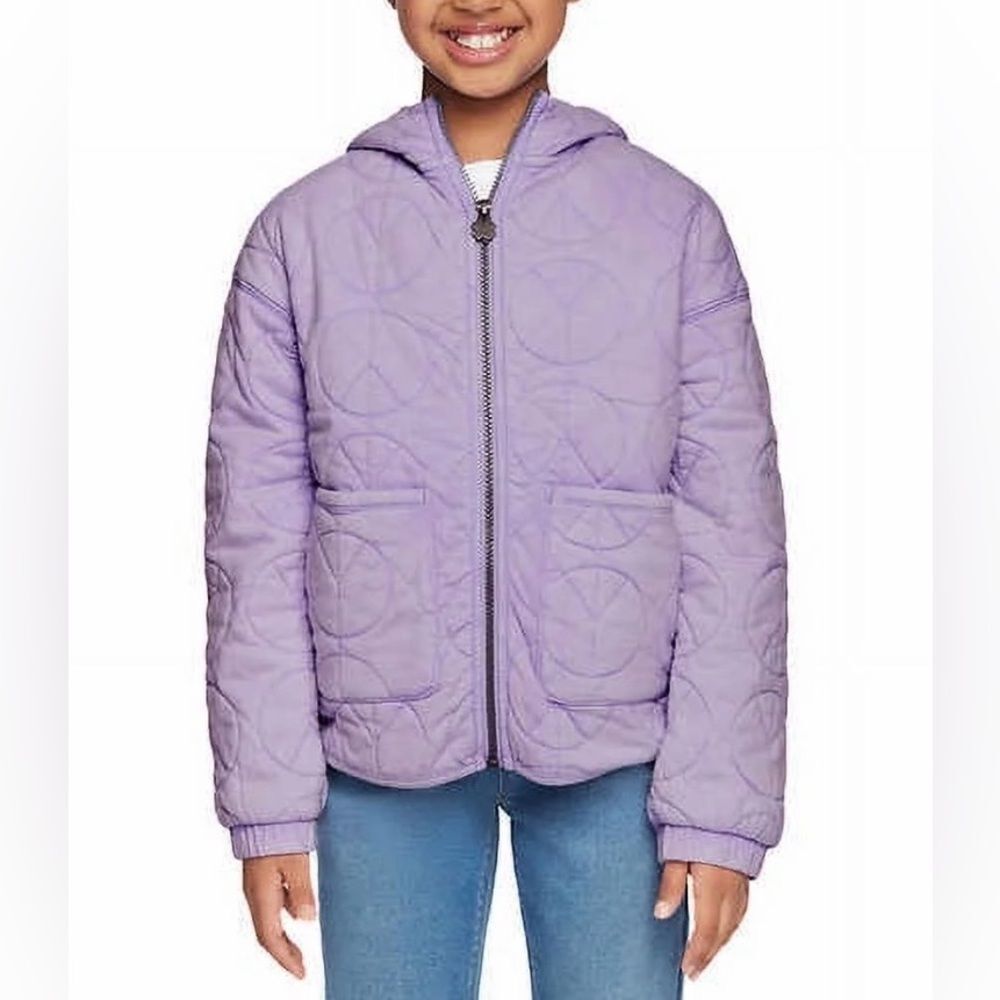 Lucky Brand Youth Light Weight Full Zip Hoodie (Lilac Breeze, 10/12 - Picture 1 of 9